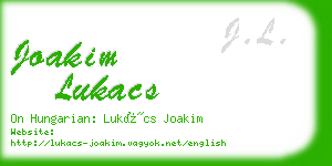 joakim lukacs business card